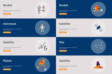 Uzay ve evren Banner tasarımı