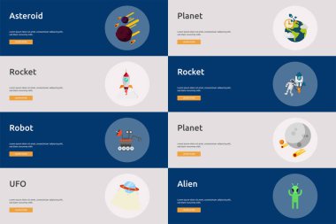 Uzay ve evren Banner tasarımı