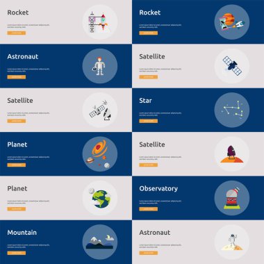 Uzay ve evren Banner tasarımı