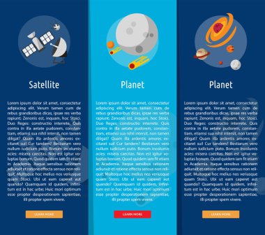 Uzay ve evren afiş kavramı