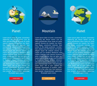 Uzay ve evren afiş kavramı