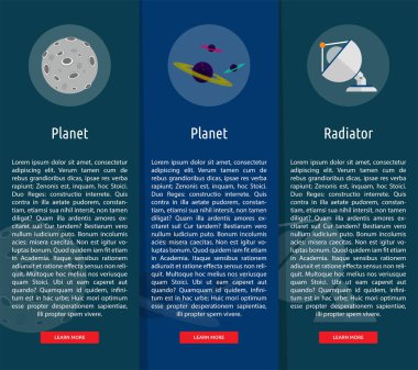 Uzay ve evren afiş kavramı