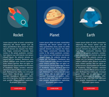 Uzay ve evren afiş kavramı