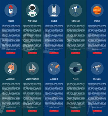 Uzay ve evren afiş kavramı