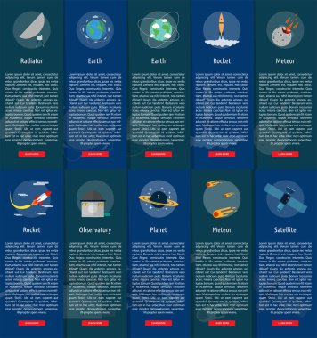 Uzay ve evren afiş kavramı