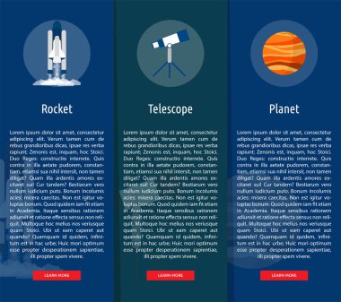 Uzay ve evren afiş kavramı