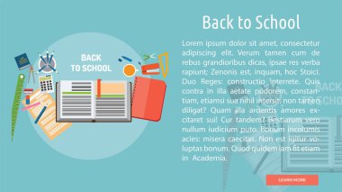 Geri okul kavramsal afiş için