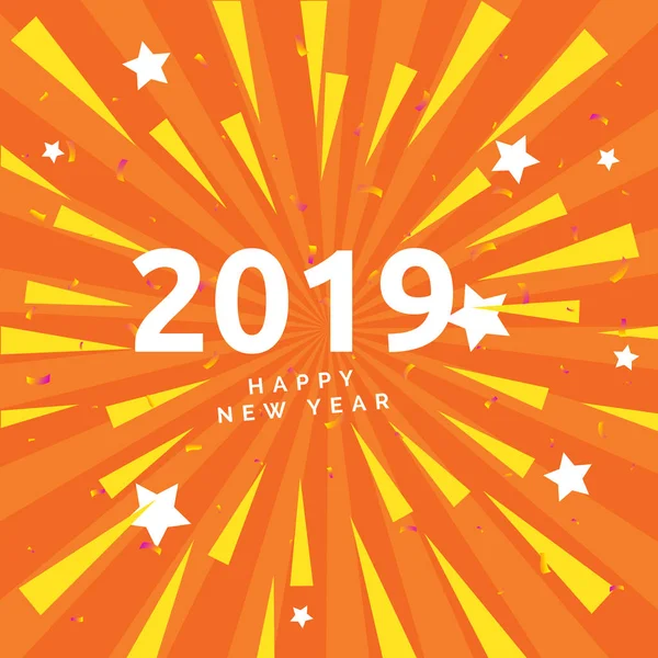 Feliz Año Nuevo 2019 Concepto Ilustración — Vector de stock