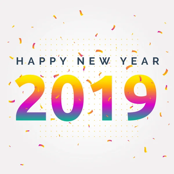 Feliz Año Nuevo 2019 Concepto Ilustración — Vector de stock