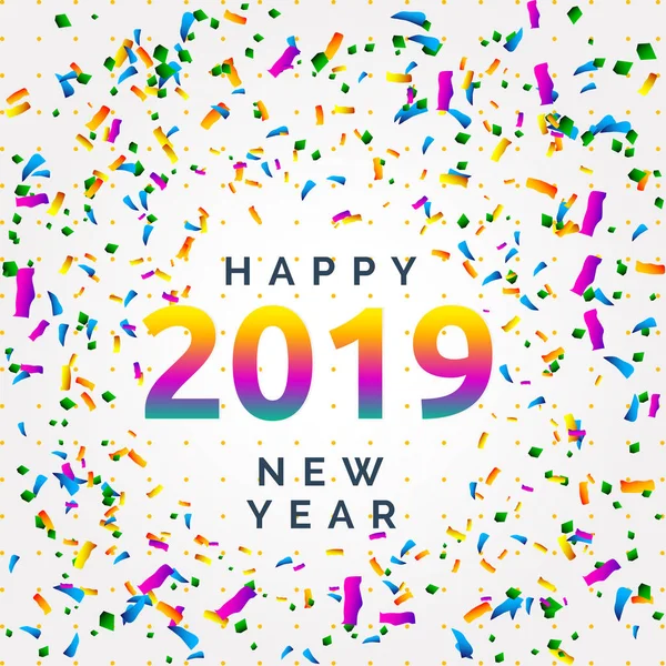 Feliz Año Nuevo 2019 Concepto Ilustración — Vector de stock