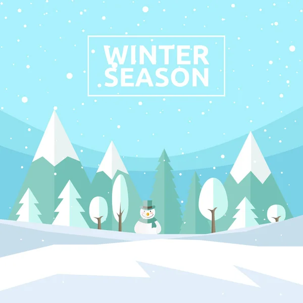 Temporada Invierno Fondo Diseño Invernal Ilustración Vectorial — Vector de stock