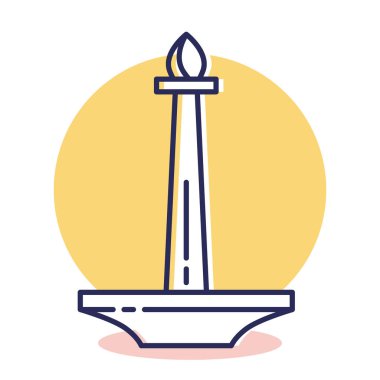 Monas Icon - Travel and Destination with Outline Style clipart