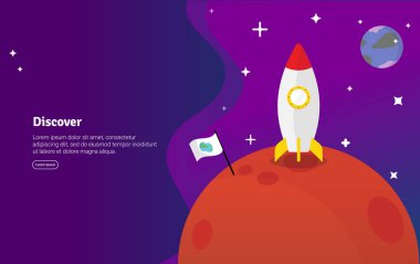 Kavram eğitim ve bilimsel illüstrasyon afiş keşfedin,