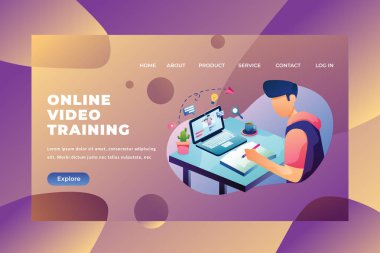 Öğrenci Oturma ve Online Video Trai kullanarak Ev Ödevi Çalışma