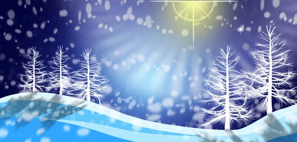 Vánoční Strom Hvězda Pod Nebe Vzorované Pozadí Vánoční Koncept — Stock fotografie
