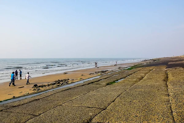 Plage Est Coûté Inde Lever Soleil Heure Matin Dans Une — Photo