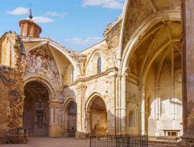 Manastır de Piedra, İspanya, 23 Mart 2024, Piedra Manastırı yıkıldı. Cistercian Gothic