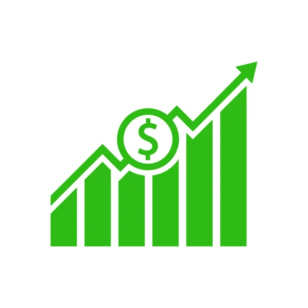 Dollar Growth Graphic Icon Vecotor Illustration Flat — Stock Vector