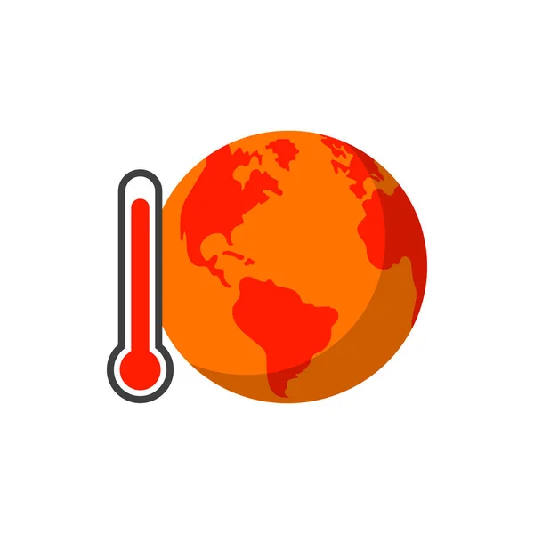 Hot Earth Fire Concept Vector Illustration — Stock Vector