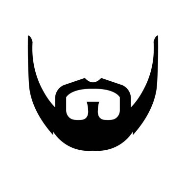 Sakal ve bıyık ikonu tasarımı. Vektör.