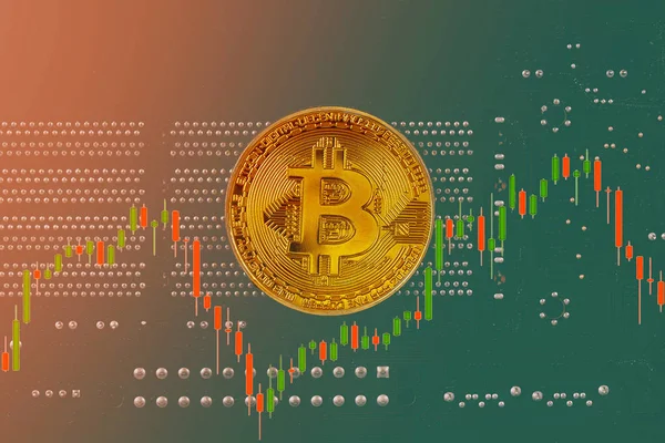 Bitcoin Bubble Risk Collapse Concept Bitcoins Finance Banking — Stock Photo, Image