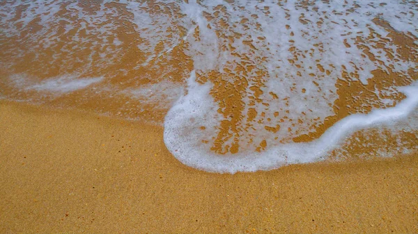 Mooi Strand Zee Zand Golf Achtergrond — Stockfoto