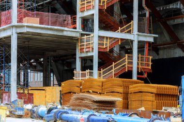 Bina inşaat site çalışanları bitmemiş yüksek doğmak binada yüksek doğmak detay