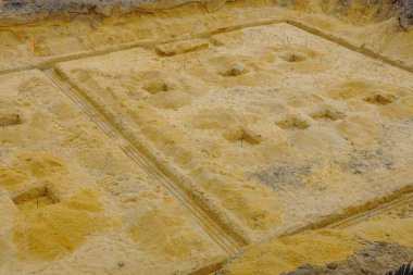 tarafından Foundation altında veya drenaj ve hattı döşenmesi için kazdık hendek açısı