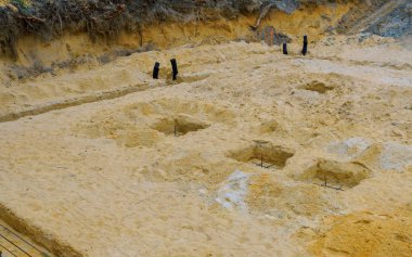 Yeni ev ve Vakfın dökme için hazırlanan kalıp, profesyonel Vakfı