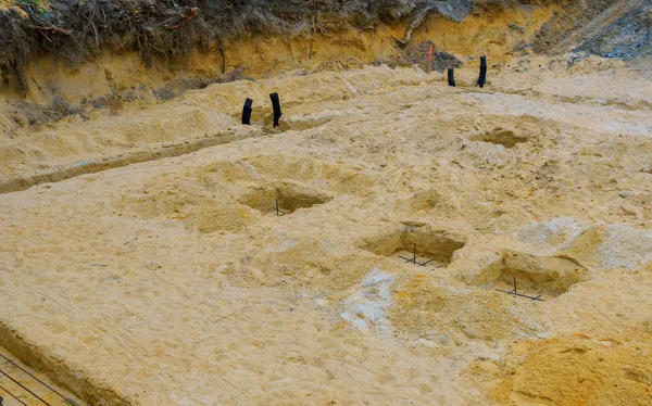 Yeni ev ve Vakfın dökme için hazırlanan kalıp, profesyonel Vakfı