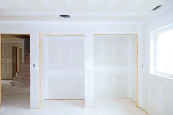 Nşaat Yapı Sanayi Drywall Bant Bitiş Yeni Inşaatı Detaylar — Stok fotoğraf