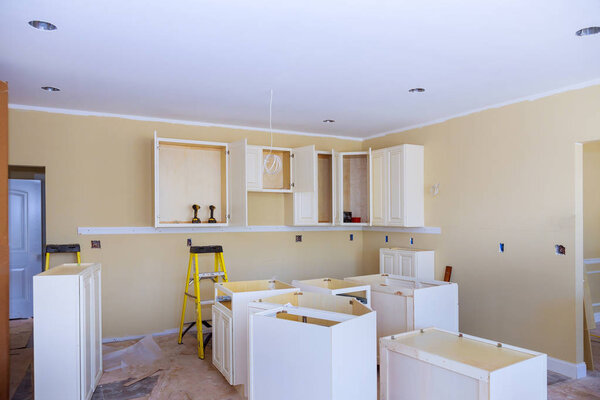 Installed wood kitchen cabinets with modern of installs cabinet.