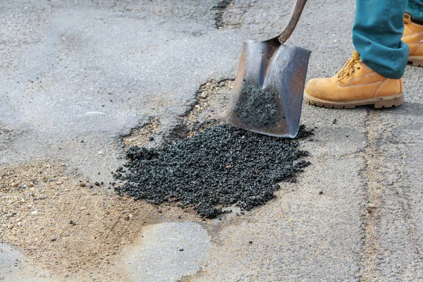 takım çalışması, yeni asfalt işçiler bir yol inşaat, sanayi ve yol inşaatı