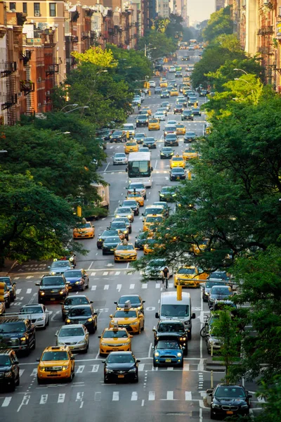 New York City Jujy 2018 Žlutých Taxíků Avenue Před Central — Stock fotografie