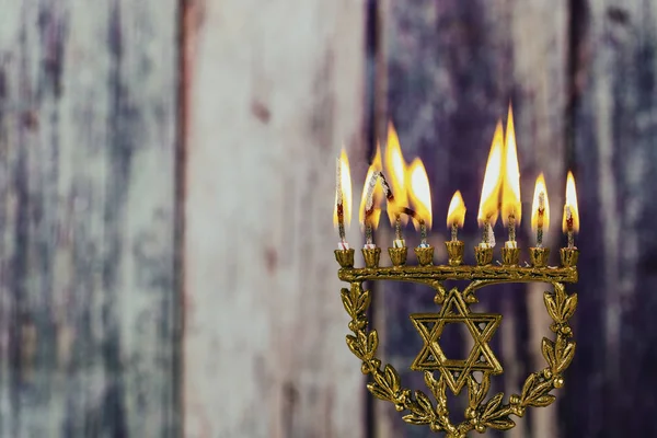 Εβραϊκό Σύμβολο Εβραϊκή Διακοπές Hanukkah Menorah Παραδοσιακές Μανουάλια Εβραϊκή Διακοπές — Φωτογραφία Αρχείου