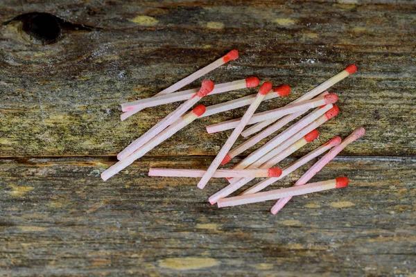 Fósforos Una Pila Madera Madera Seguridad Palos Fósforos Largos —  Fotos de Stock