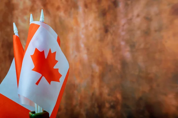 加拿大国旗细节的特写摘要背景 — 图库照片