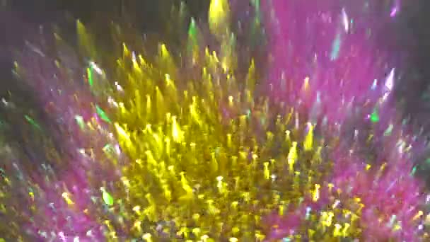 Абстрактний круглий боке вигляд на тлі барвистих вогнів Різдва — стокове відео