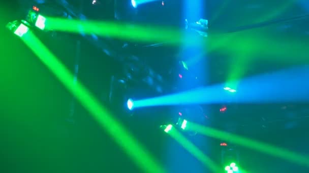 High quality video of green laser show — Stock Video