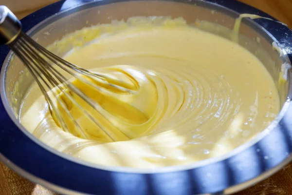 Matlagning Smörig Kräm Kök Blanda Degen För Cookie — Stockfoto