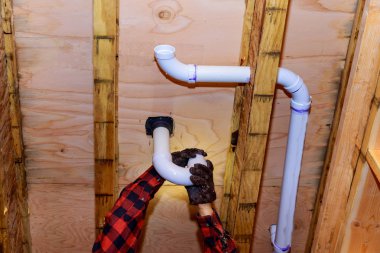 Yükleme Pvc Boru sistemi joinder pluming banyo lavabo altında