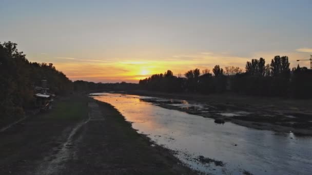 Vue Hauteur Ville Sur Les Toits Des Maisons Des Arbres — Video