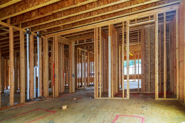 Interior Framing New House Construction Construction Home Framing — Stock Photo, Image