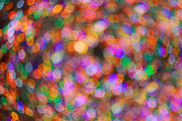 Defocused Blurred Bokeh Background Warm Colorful Lights — Stock Photo, Image