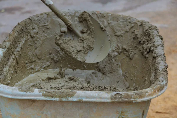 Cement Concrete Klaar Gemengde Lade Voor Bouw Nieuwe Huis — Stockfoto