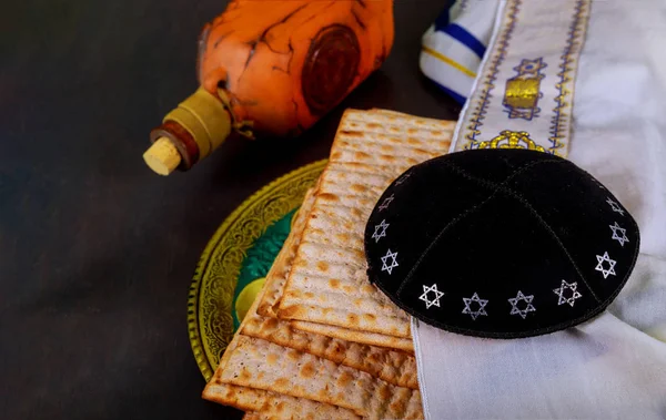Joodse Matzoh Brood Pascha Vakantie Matzoth Viering — Stockfoto