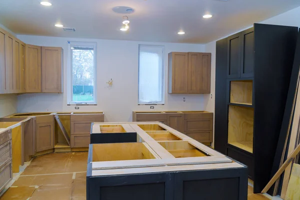 Küche renovieren schöne Küchenmöbel — Stockfoto
