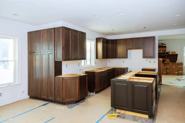 Interior de la cocina moderna Mejora del hogar Remodelación de la cocina — Foto de Stock