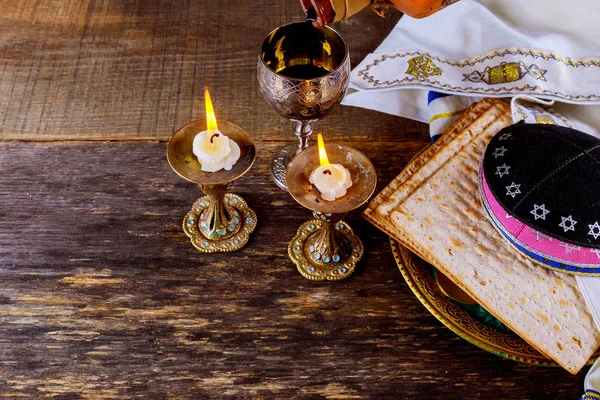 Nochebuena fiesta de Pascua matzoth celebración matzoh Pascua judía pan torá — Foto de Stock
