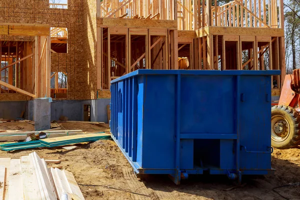 Old and used construction material in the new building construction work site. — Stock Photo, Image